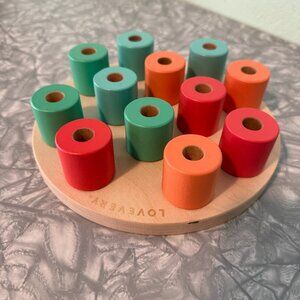 LOVEVERY Wooden Stacking Pegboard